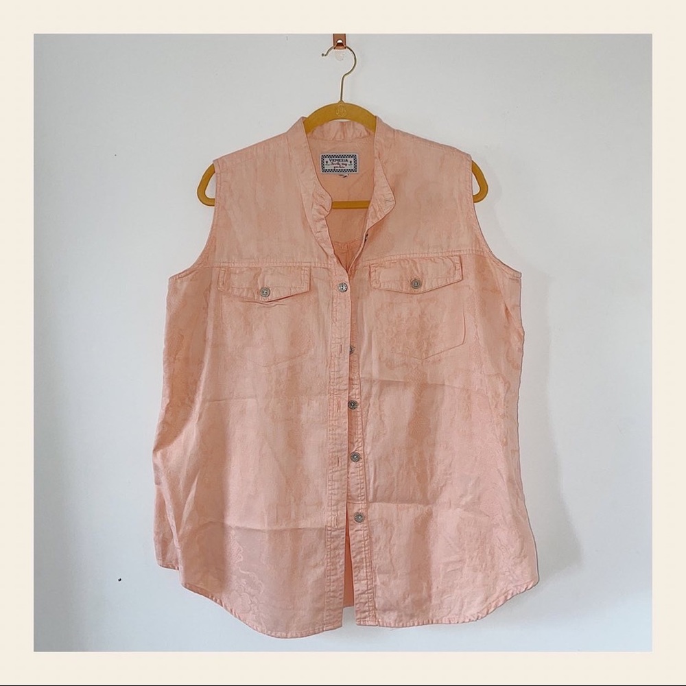 Venezia Peach Vintage Tank Top